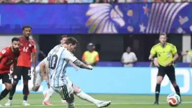 نتيجة الشوط الأول من مباراة مصر والأرجنتين